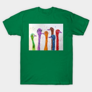 Colorful Ostriches T-Shirt